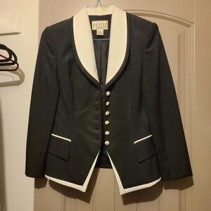 Black and white suit jacket